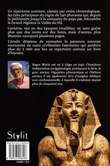 4me de couverture de "Répertoire chronologique de 340 pharaons"